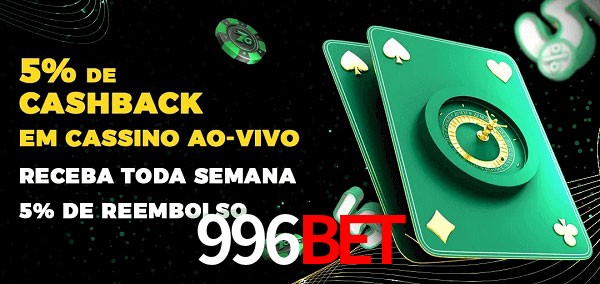 Promoções do cassino ao Vivo 996bet